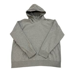 Hiro Clark Hoodie Pullover Mens Size XL Heather Gray Relaxed Fit Terry Jersey